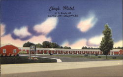 Clay's Motel Glasgow, DE Postcard Postcard