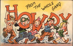 Howdy From The Whole Gang Postcard
