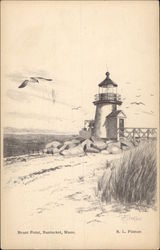 Lighthouse at Brant Point Postcard