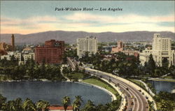 Looking Toward Park-Wilshire Hotel Los Angeles, CA Postcard Postcard