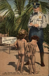 Please Don't Mr. Cop! Miami Beach, FL Postcard Postcard