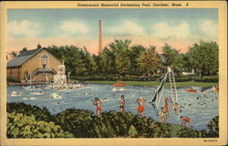 Greenwood Memorial Swimming Pool Postcard