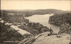 Aerial Lake View Cranberry Lake, NJ Postcard Postcard
