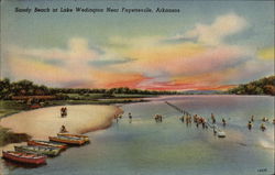 Sandy Beach at Lake Wedington Fayetteville, AR Postcard Postcard