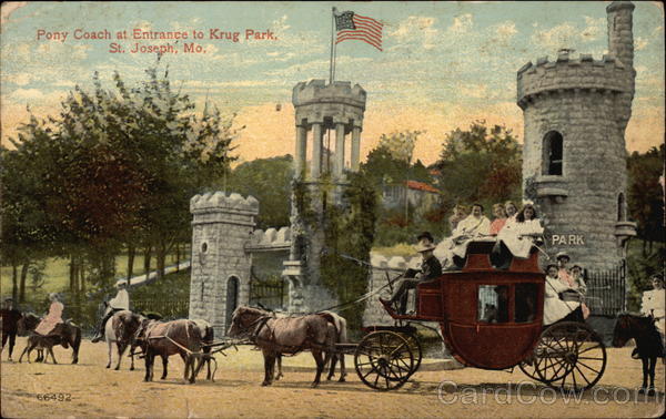 Pony Coach at Entrance to Krug Park St. Joseph Missouri