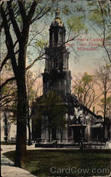 St. John's Cathedral from Court House Milwaukee Wisconsin