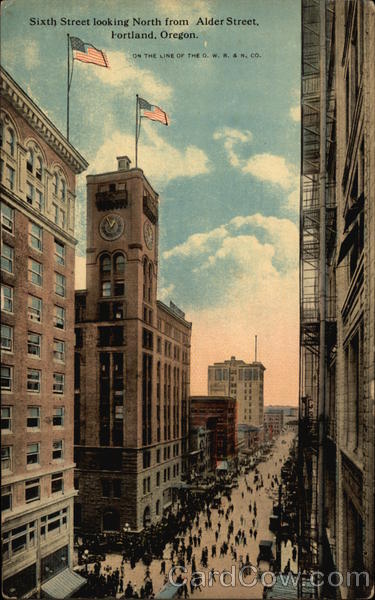 Sixth Street looking North from Alder Street Portland Oregon