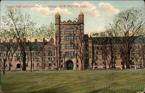 Phelp's Hall and Gateway, Yale College New Haven Connecticut