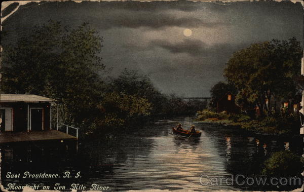 Moonlight on Ten Mile River East Providence Rhode Island