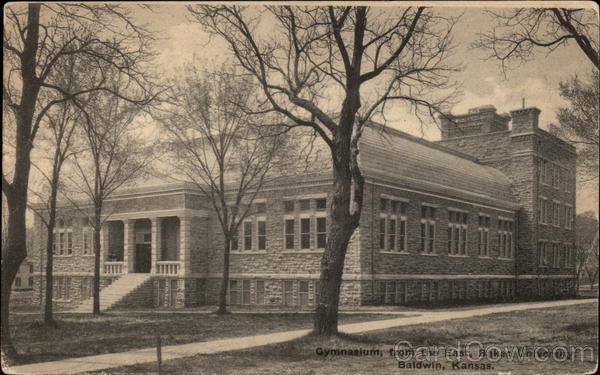 Gymnasium, from the East, Baker University Baldwin Kansas