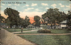 View in Hyde Park Muskogee, OK Postcard Postcard