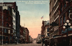 First Avenue, from Pioneer Square Postcard