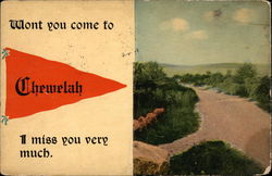 Won't You Come to Chewelah - I Miss You Very Much Postcard