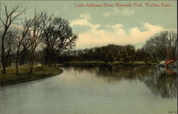 Little Arkansas River, Riverside Park Postcard