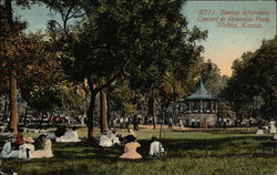 Sunday Afternoon Concert in Riverside Park Wichita, KS Postcard Postcard