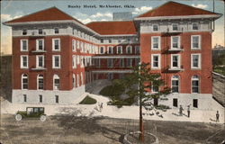 View of Busby Hotel McAlester, OK Postcard Postcard