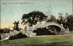 Bridge in James Park Madison, NJ Postcard Postcard