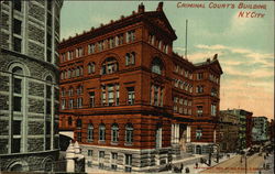Criminal Court's Building New York, NY Postcard Postcard