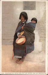 Nampeyo the Noted Hopi Pottery Maker and Her Grandchild Postcard
