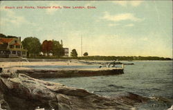 Beach and Rocks, Neptune Park Postcard