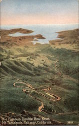 The Famous Double Bow Knot, Mt. Tamalpais Railway Mill Valley, CA Postcard Postcard