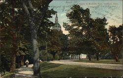 Scene in Bushnell Park Hartford, CT Postcard Postcard
