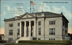 Willard Library Battle Creek, MI Postcard Postcard