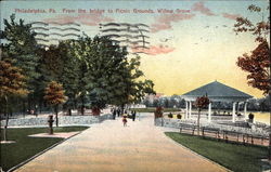 Willow Grove, From the Bridge to Picnic Grounds Postcard