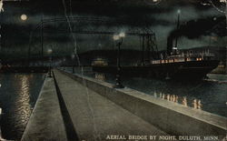 Aerial Bridge by Night Postcard