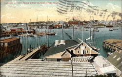 Harbor and City View from the East Gloucester, MA Postcard Postcard