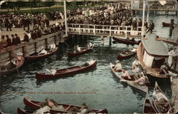 Boating Scene at Lesch's Park Postcard