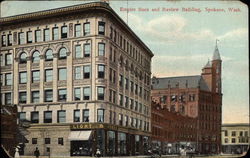 Empire State and Review Building Postcard