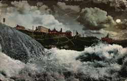 Night River Scene Spokane, WA Postcard Postcard