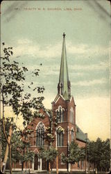 Trinity M.E. Church Lima, OH Postcard Postcard