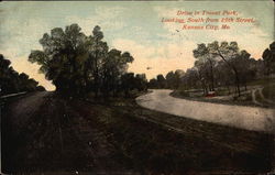 Drive in Troost Park, Looking South from 29th Street Postcard