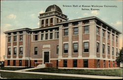 Science Hall at Kansas Wesleyan University Postcard