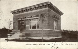 Public Library Stafford, KS Postcard Postcard