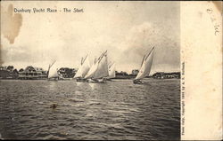 Yacht Race - The Start Duxbury, MA Postcard Postcard