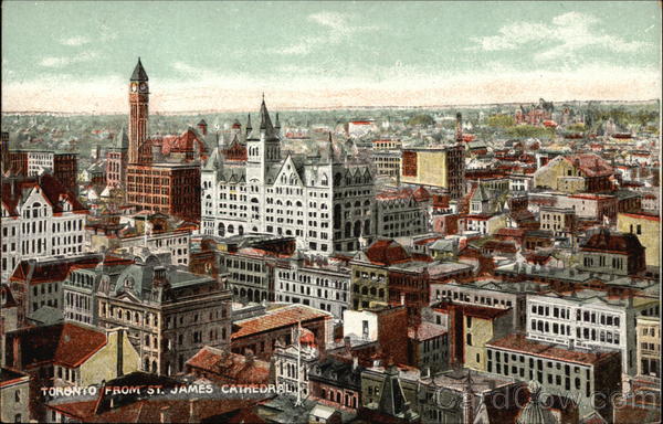 City from St. James Cathedral Toronto Canada Ontario