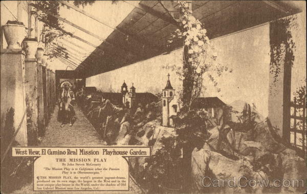 West View, El Camino Real Mission, Playhouse Garden Los Angeles California
