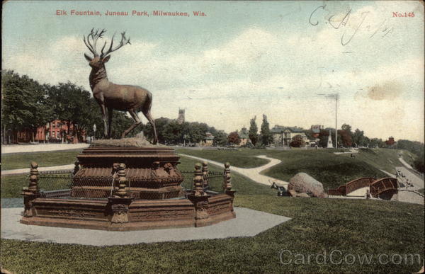 Juneau Park - Elk Fountain Milwaukee Wisconsin