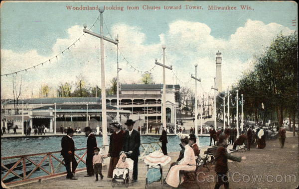 Wonderland Looking from Chutes toward Tower Milwaukee Wisconsin