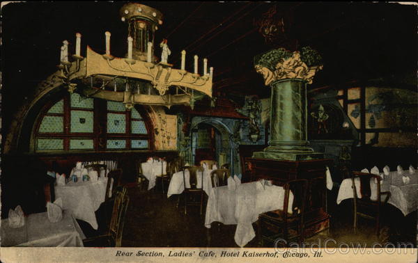 Rear Section, Ladies'Cafe, Hotel Kaiserhof Chicago Illinois