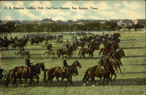 U. S. Battalion Artillery Drill, Fort Sam Houston San Antonio Texas