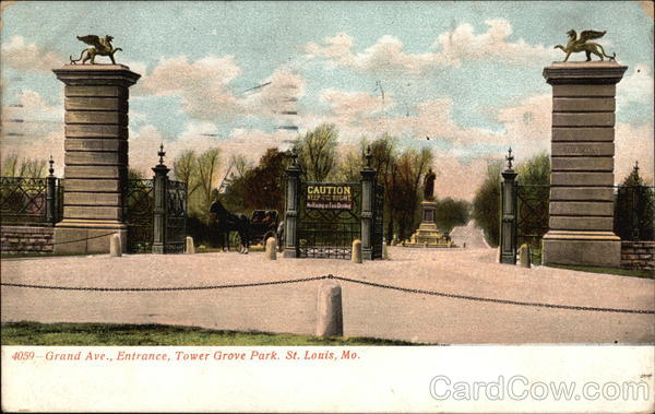 Grand Ave., Entrance, Tower Grove Park St. Louis Missouri