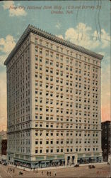 New City National Bank Building Postcard
