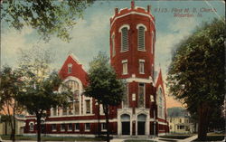 First M.E. Church Waterloo, IA Postcard Postcard