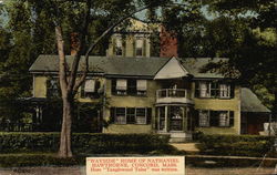 "Wayside" Home of Nathaniel Hawthorne Postcard