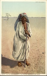 Old Mojave Woman on the Desert Postcard