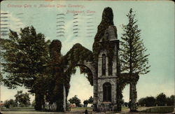 Entrance Gate to Mountain Grove Cemetery Postcard